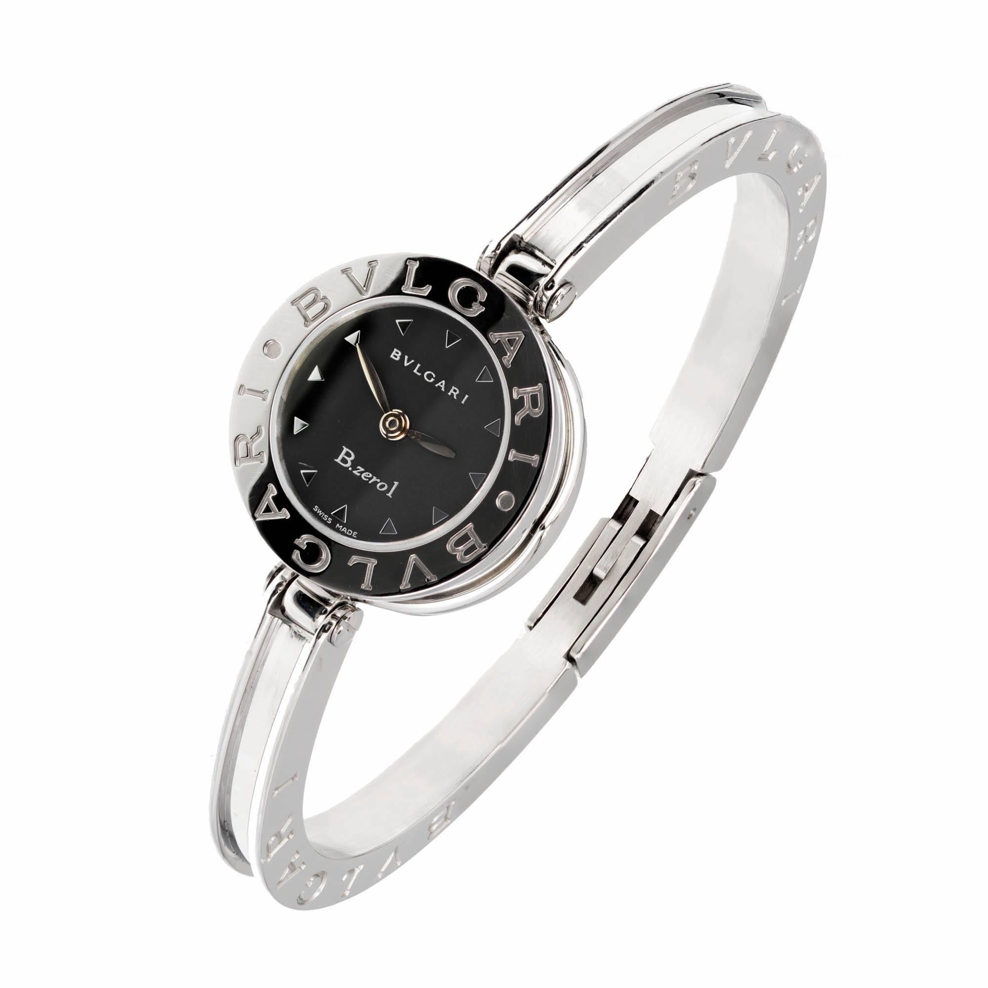 Bulgari Ladies Stainless Steel B.Zero1 Bangle Quartz Wristwatch