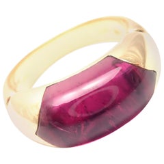 Bulgari Large Pink Tourmaline Yellow Gold Ring