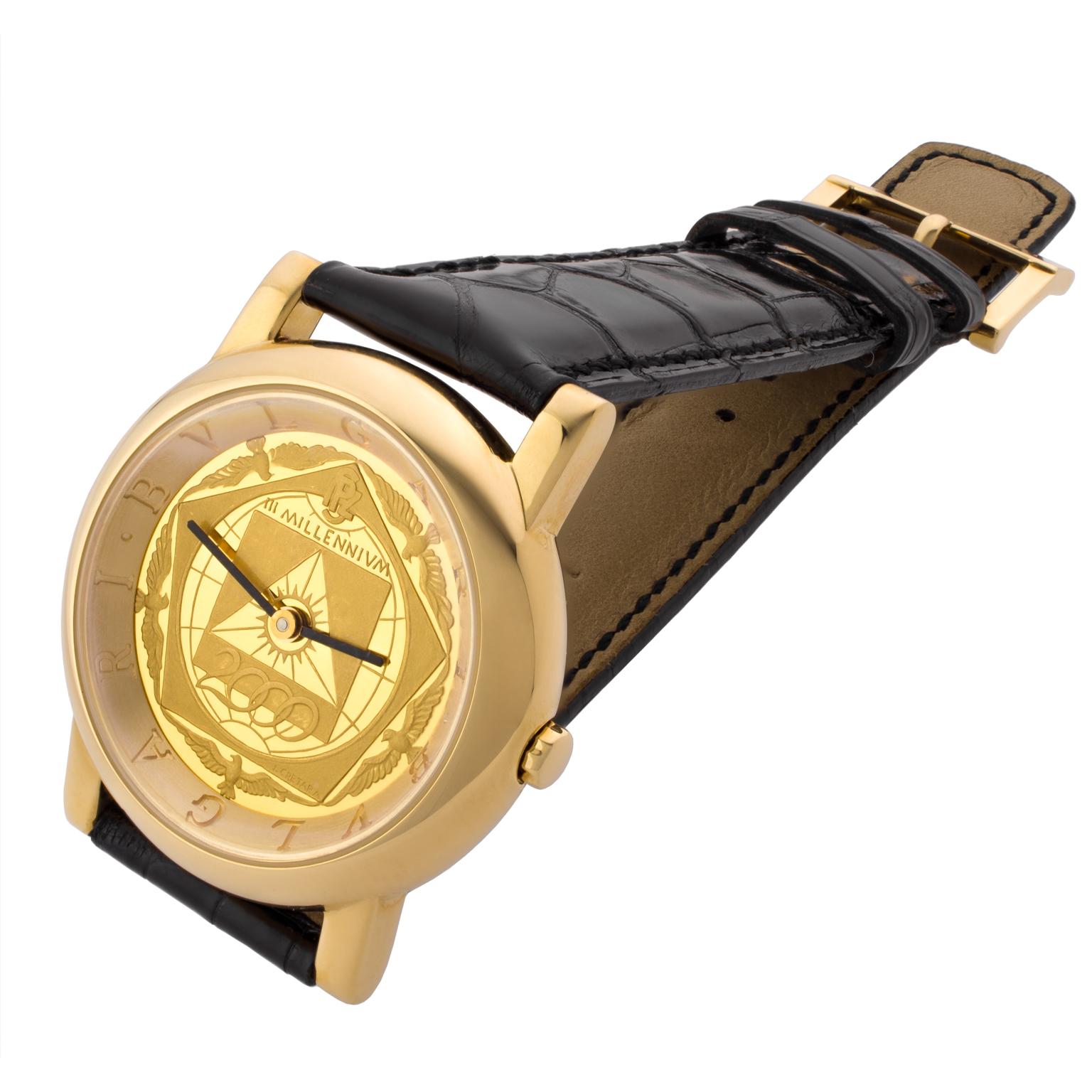Bulgari Limited Edition 18 Karat Gold Anfiteatro III Millenium Wristwatch In Excellent Condition For Sale In Madrid, ES