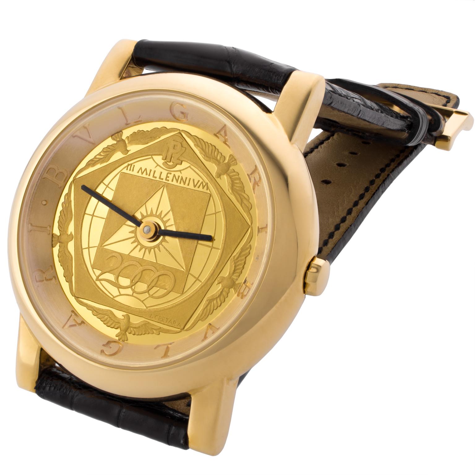 Bulgari Limited Edition 18 Karat Gold Anfiteatro III Millenium Wristwatch For Sale