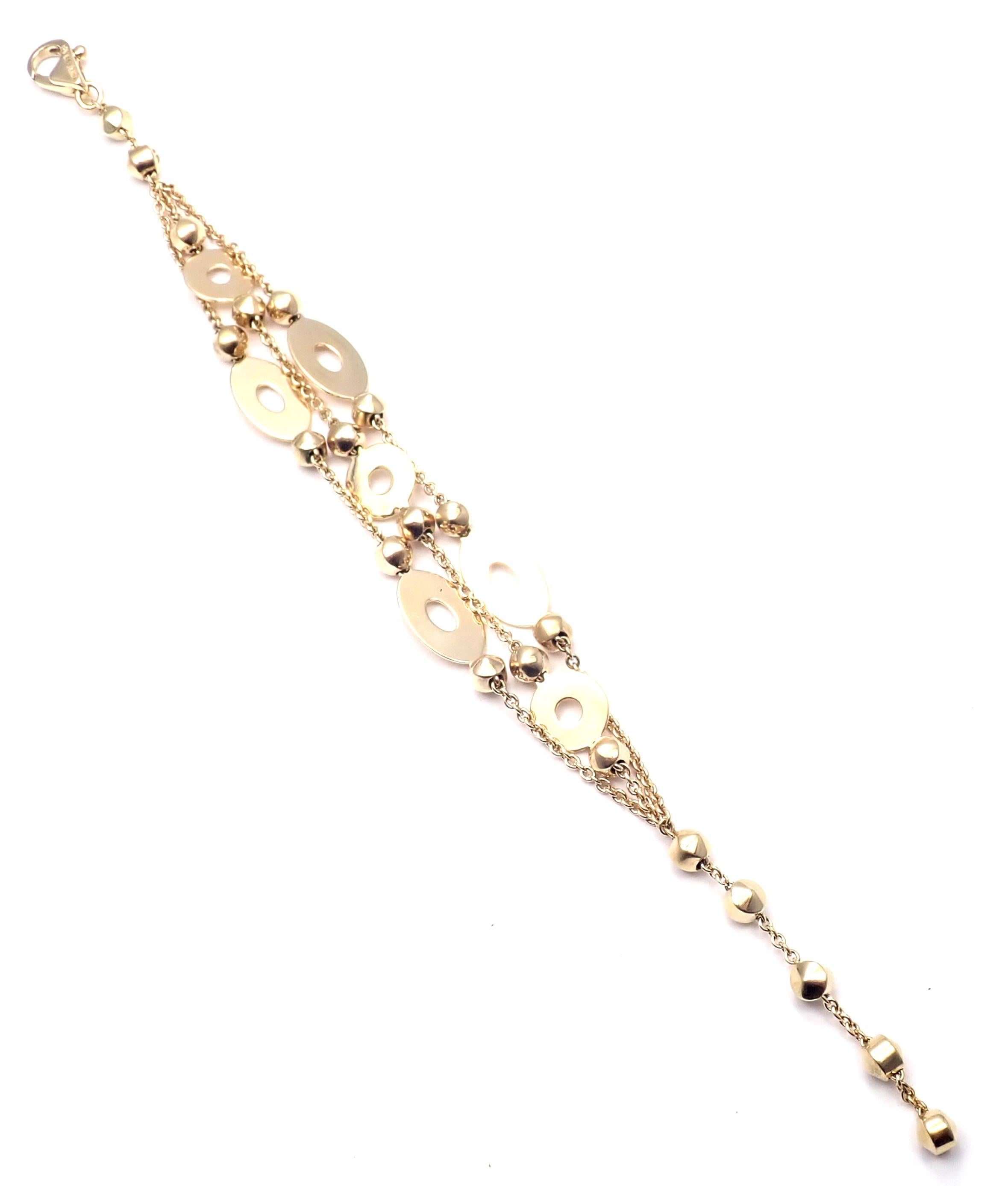 Women's or Men's Bulgari Link Chain Yellow Gold Bracelet