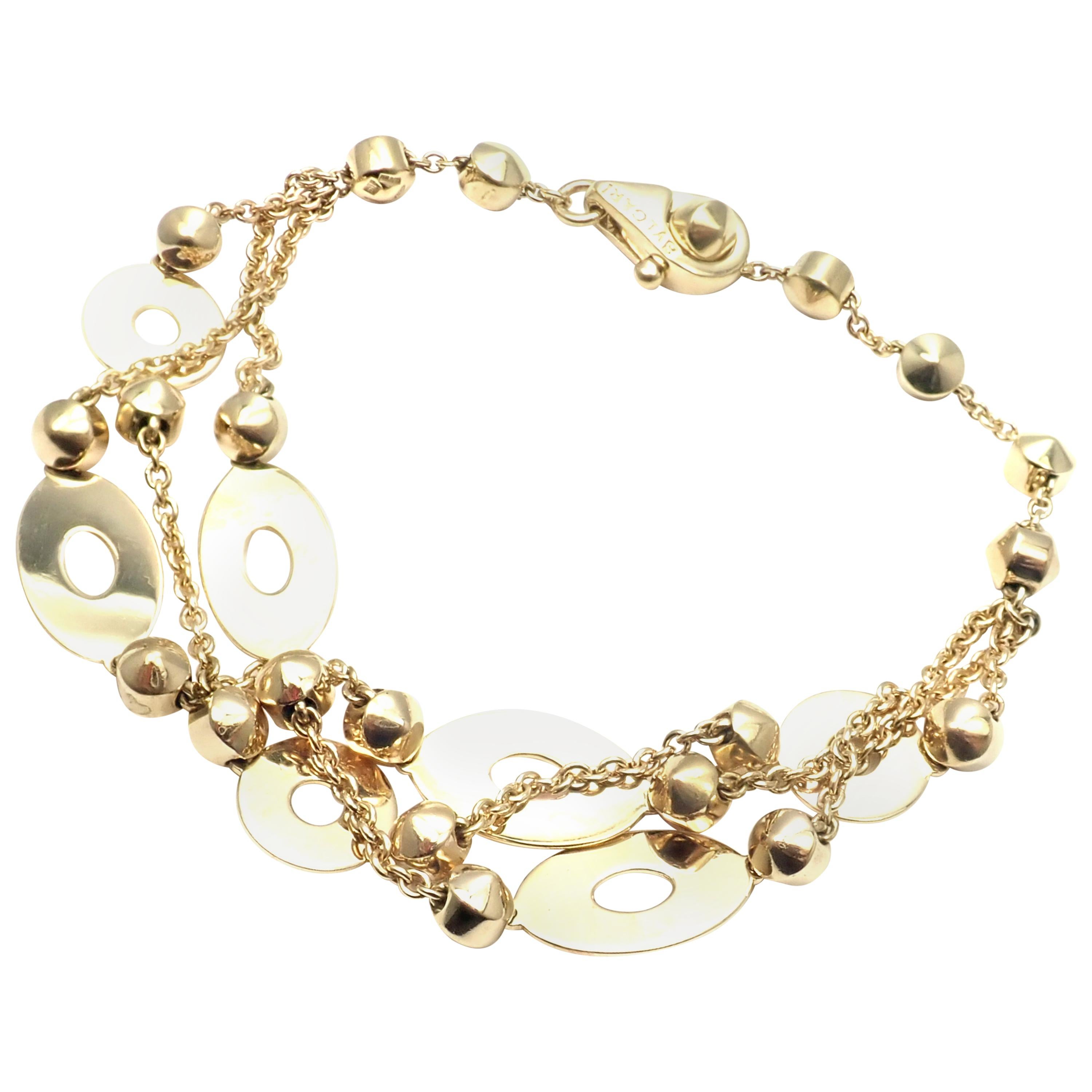 Bulgari Link Chain Yellow Gold Bracelet 