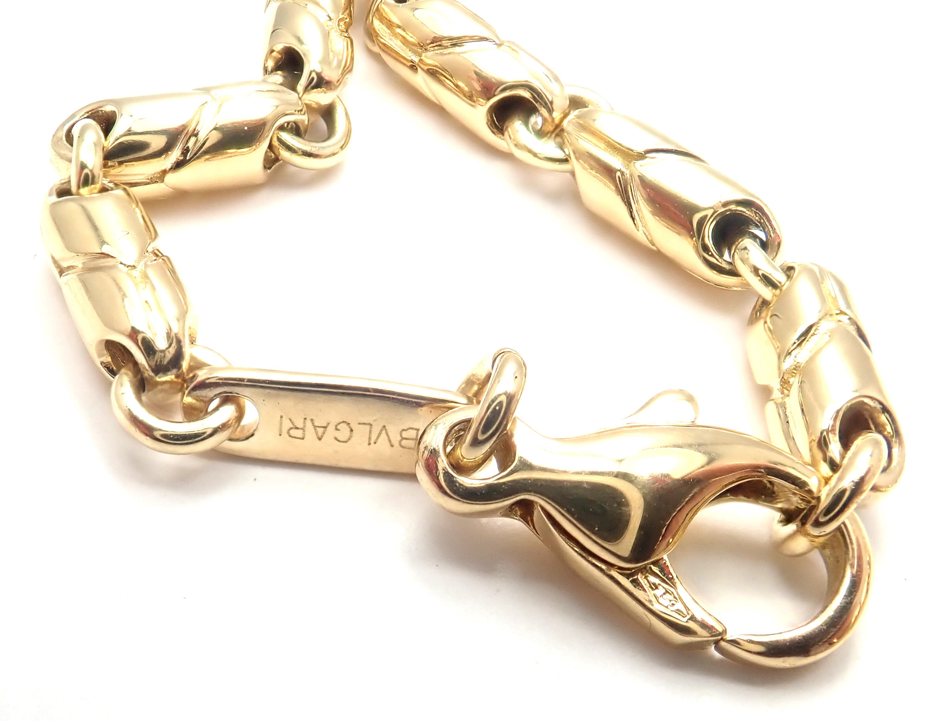 Bulgari Link Yellow Gold Chain Necklace In Excellent Condition In Southampton, PA