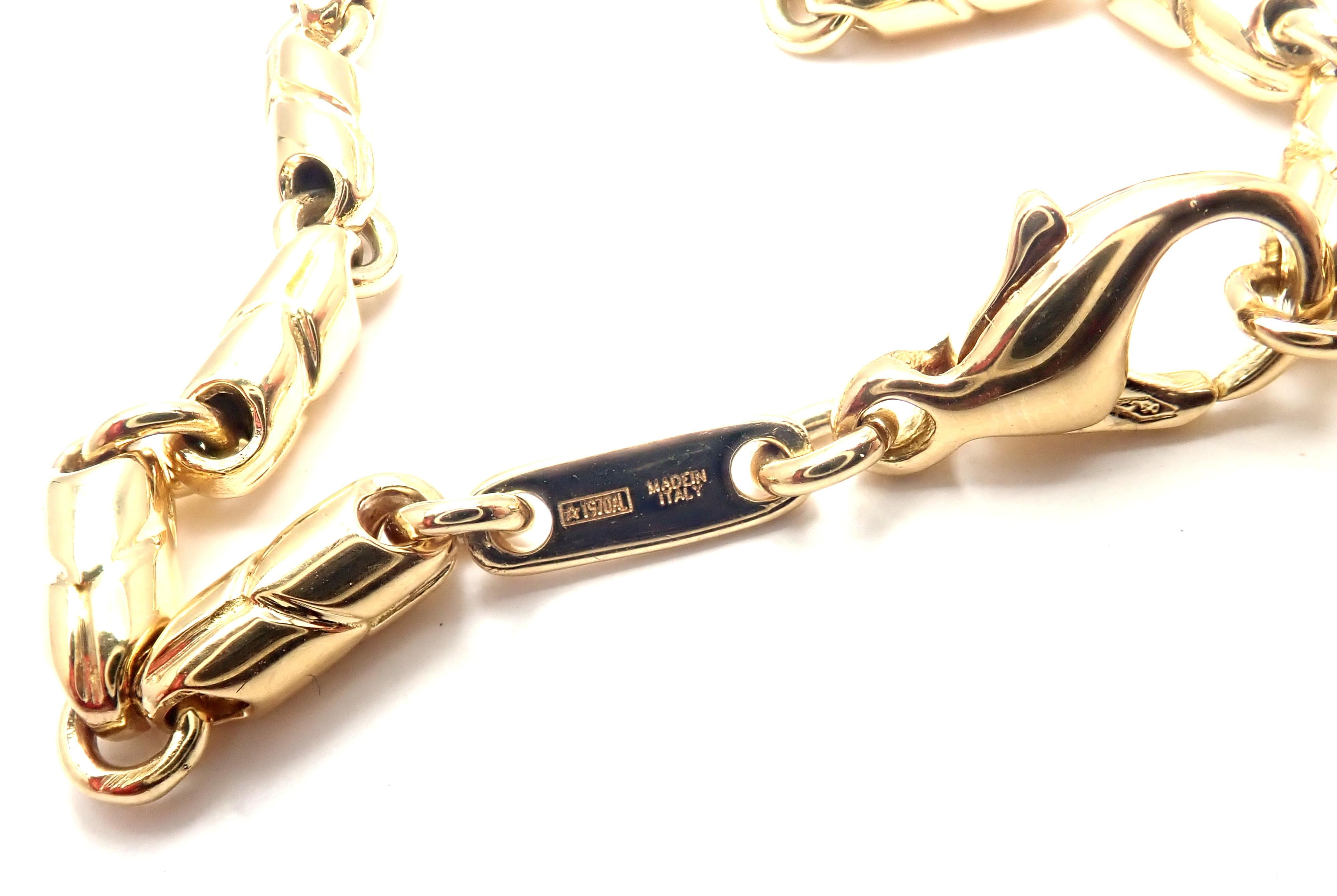 Women's or Men's Bulgari Link Yellow Gold Chain Necklace