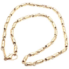 Vintage Bulgari Link Yellow Gold Chain Necklace