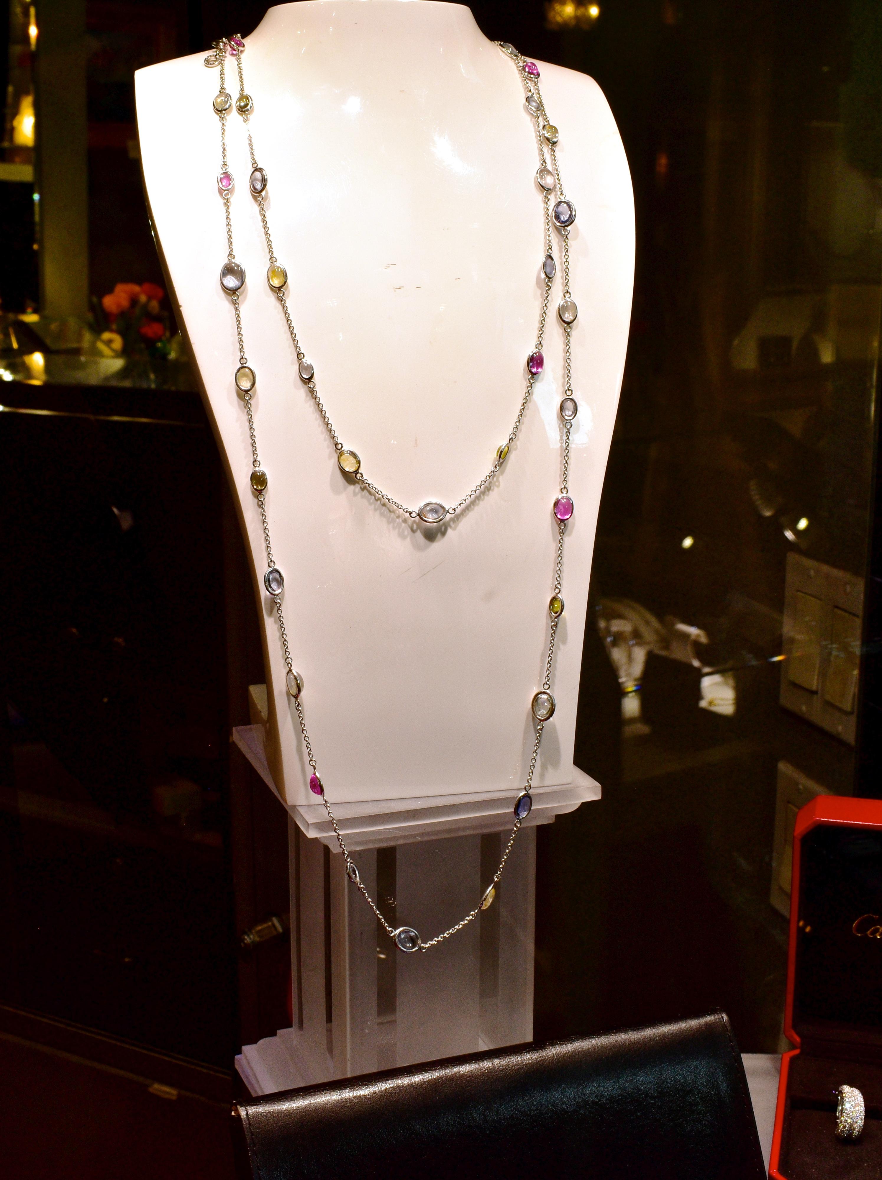 Bulgari Long Chain with Fine Sapphires 1