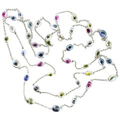 Bulgari Long Chain with Fine Sapphires