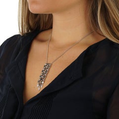 Bulgari Lucea Collar Colgante Gota de Diamantes Oro Blanco 18k