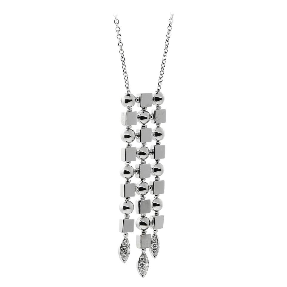 Bulgari Lucea, collier goutte en or et diamants