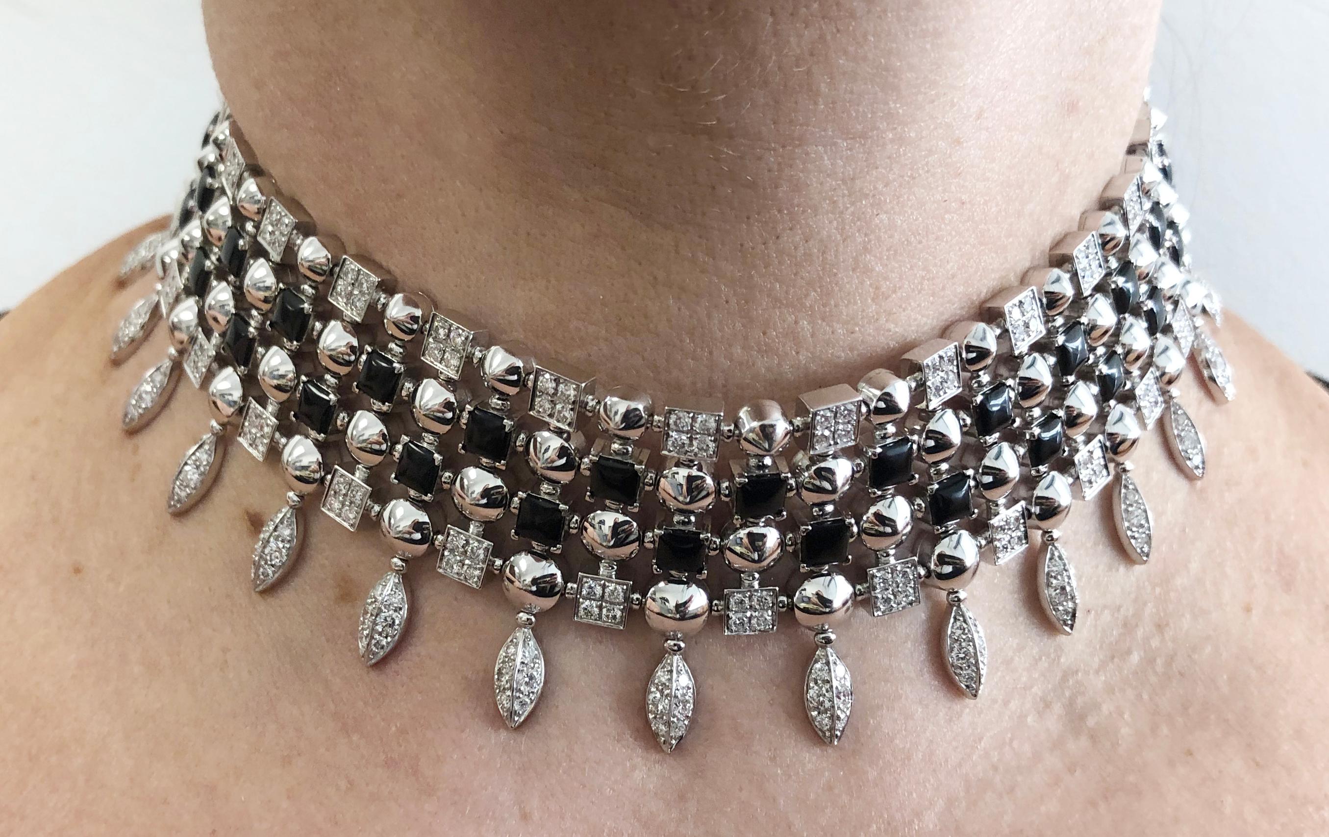 Bulgari Lucea Diamond Onyx Choker Necklace