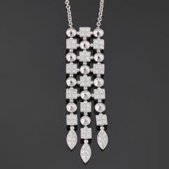 BULGARI Lucea Diamond White Gold Pendant Necklace