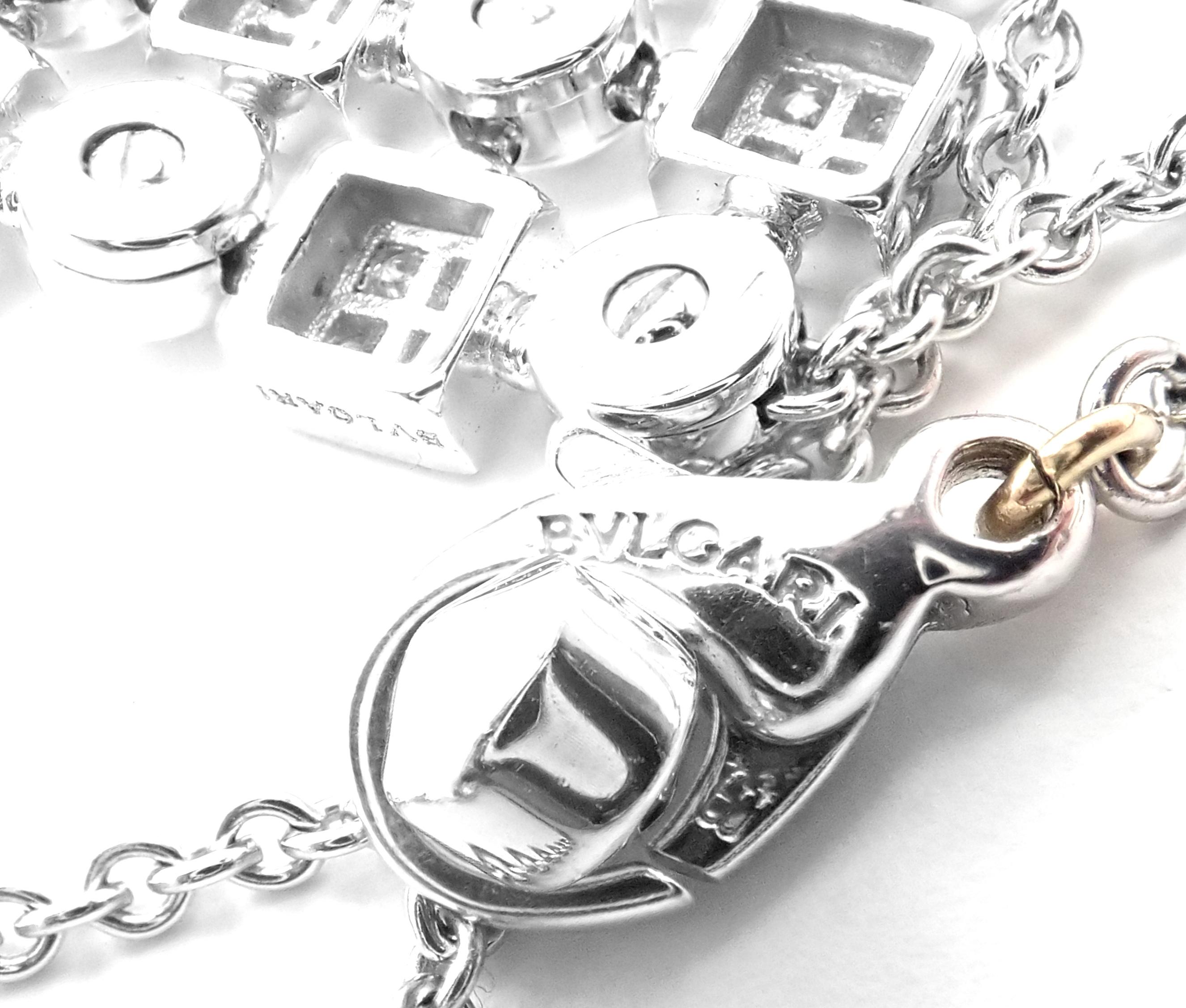 Bulgari Lucea Diamond White Gold Pendant Necklace In Excellent Condition For Sale In Holland, PA