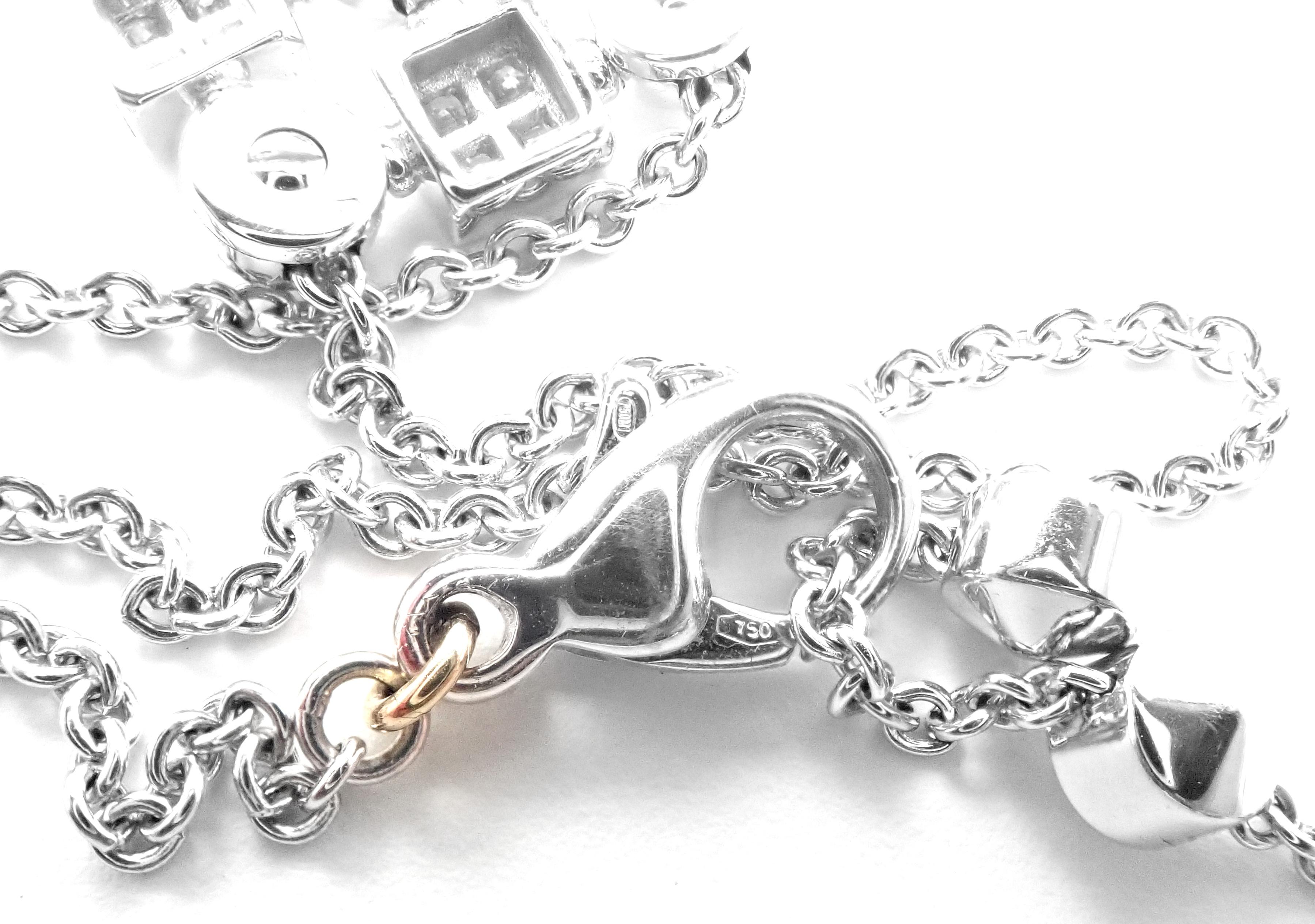 Bulgari Lucea Halskette mit Diamant-Weißgold-Anhänger im Angebot 3