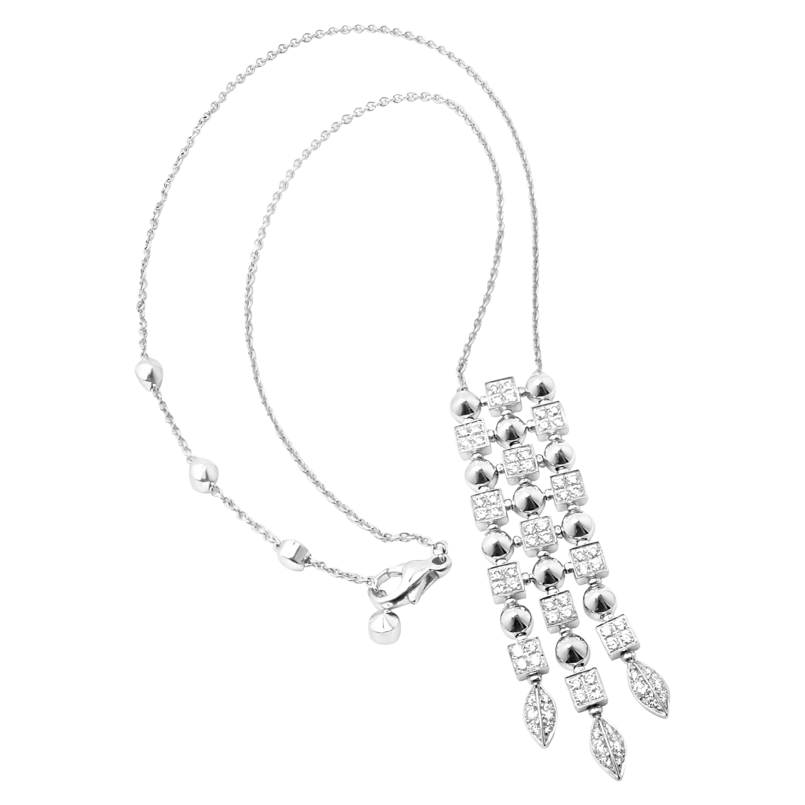 Bulgari Lucea Diamond White Gold Pendant Necklace For Sale