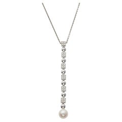 BULGARI Lucea Necklace, 18K White Gold, Pearl & Diamond, Circa 2010