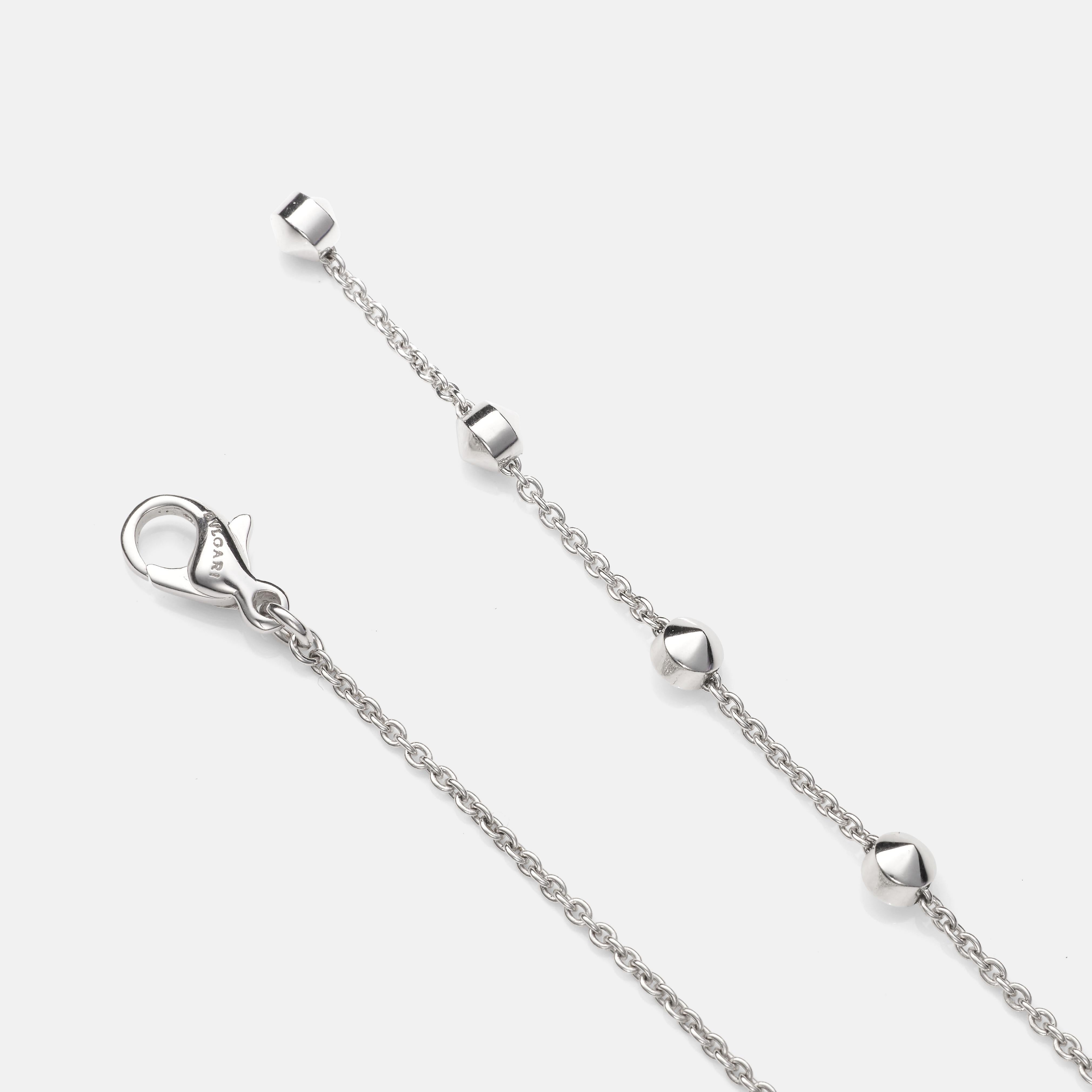 Collana BULGARI Lucea in oro bianco con perle e diamanti In condizioni Nuovo in vendita a PARIS, FR