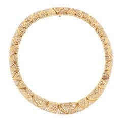 Bulgari Magnificent 28 Carat Diamond Yellow Gold Necklace