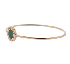 Bulgari Malachite Rose Gold Bangle Bracelet