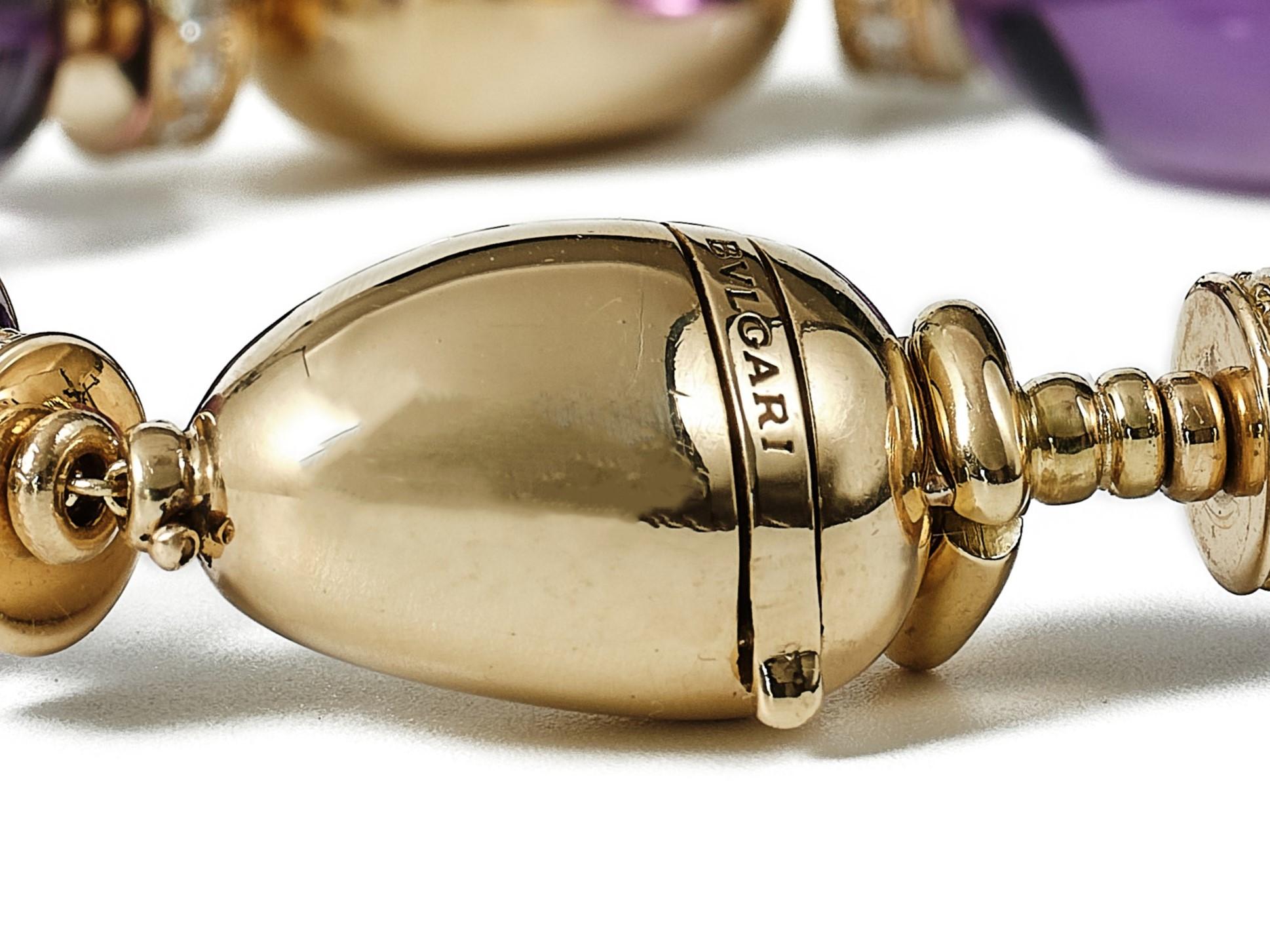 Bulgari ‘Mediterranean Eden Sassi’ amethyst, diamond and gold bracelet For Sale 1