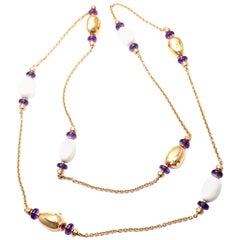 Bulgari Bulgari Halskette Mediterranean Eden Sautoir Amethyst Keramik Roségold