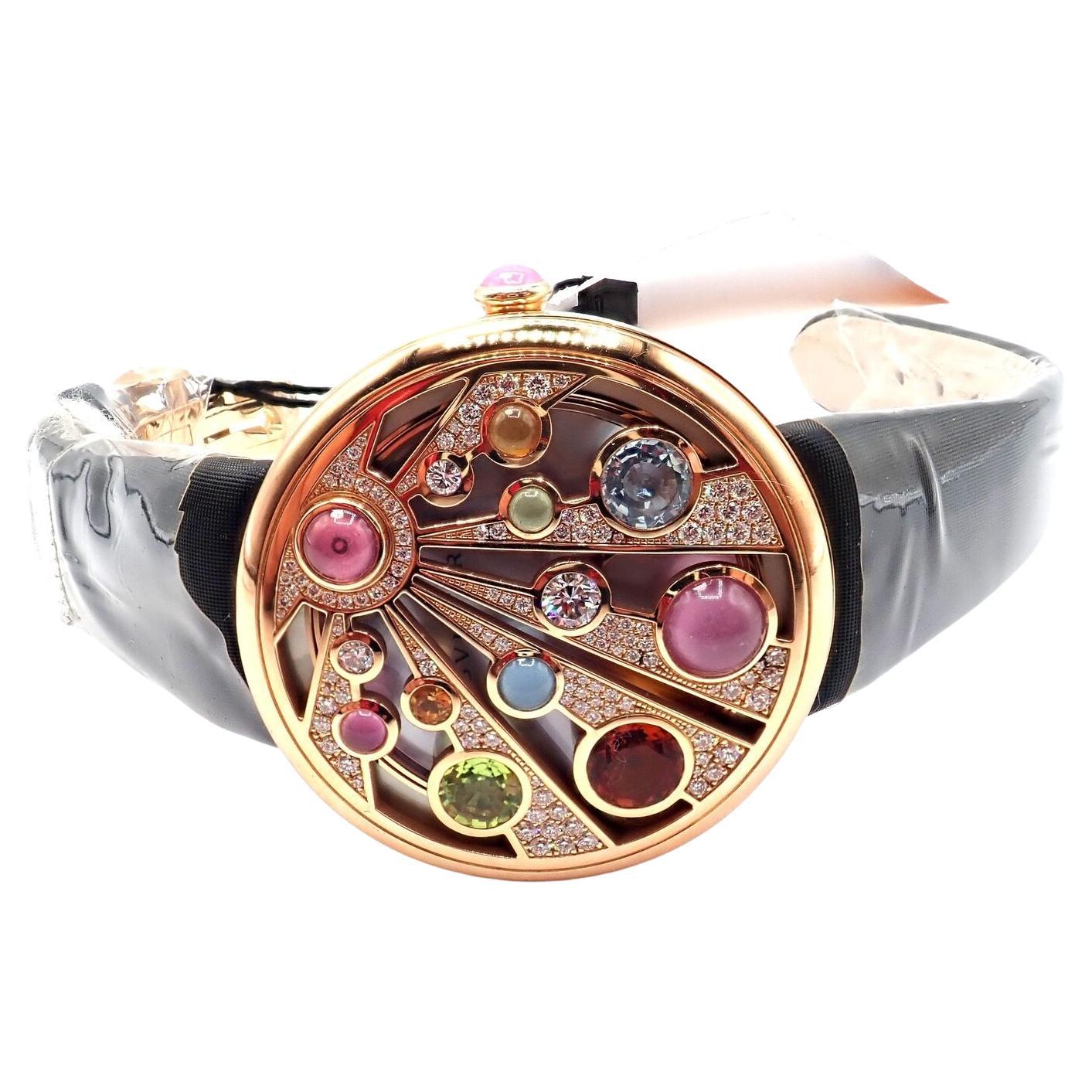 Bulgari Montre Eden méditerranéenne de couleur diamant pierre de couleur nacre or rose