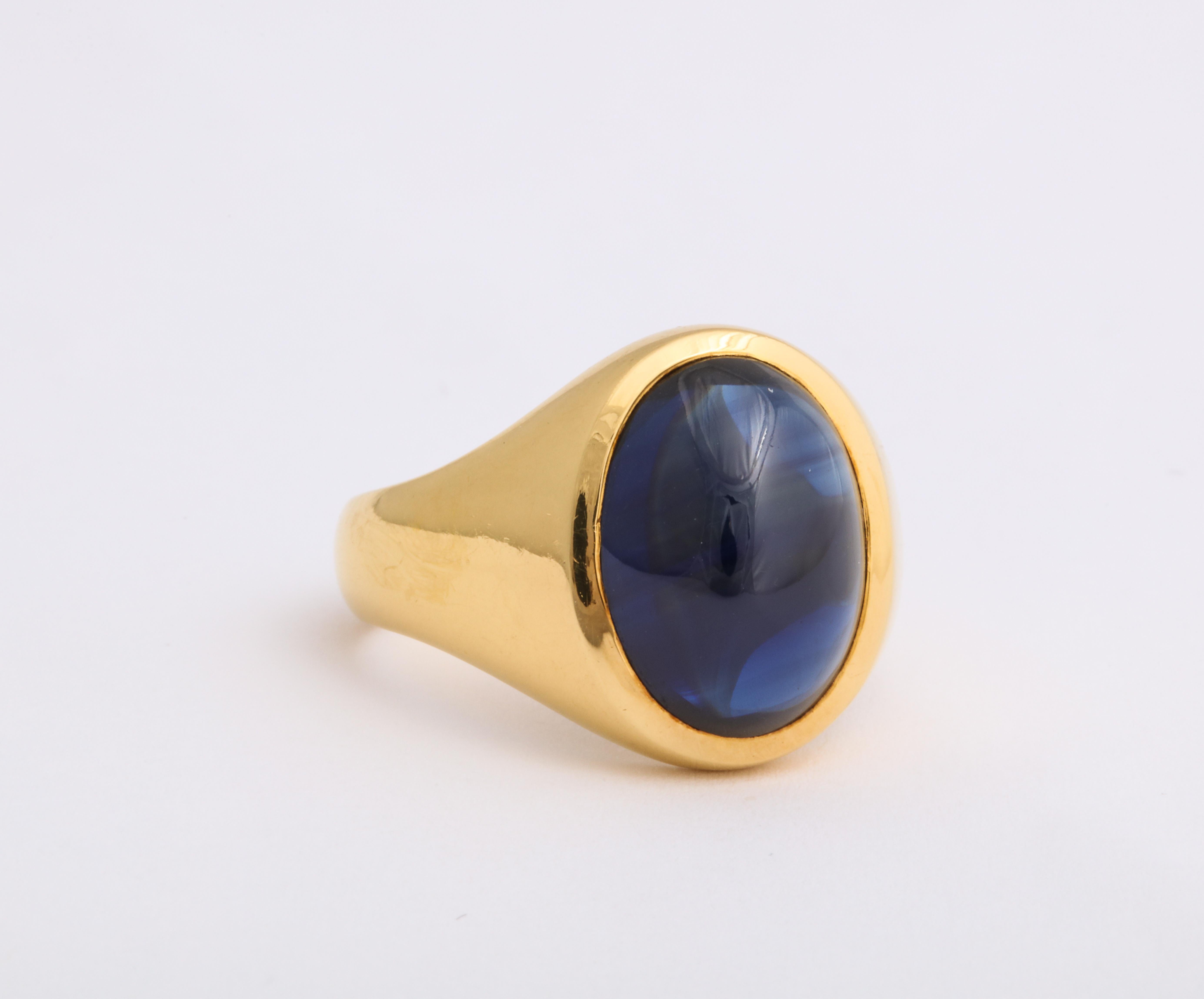 Bulgari Men's Sapphire Ring 1
