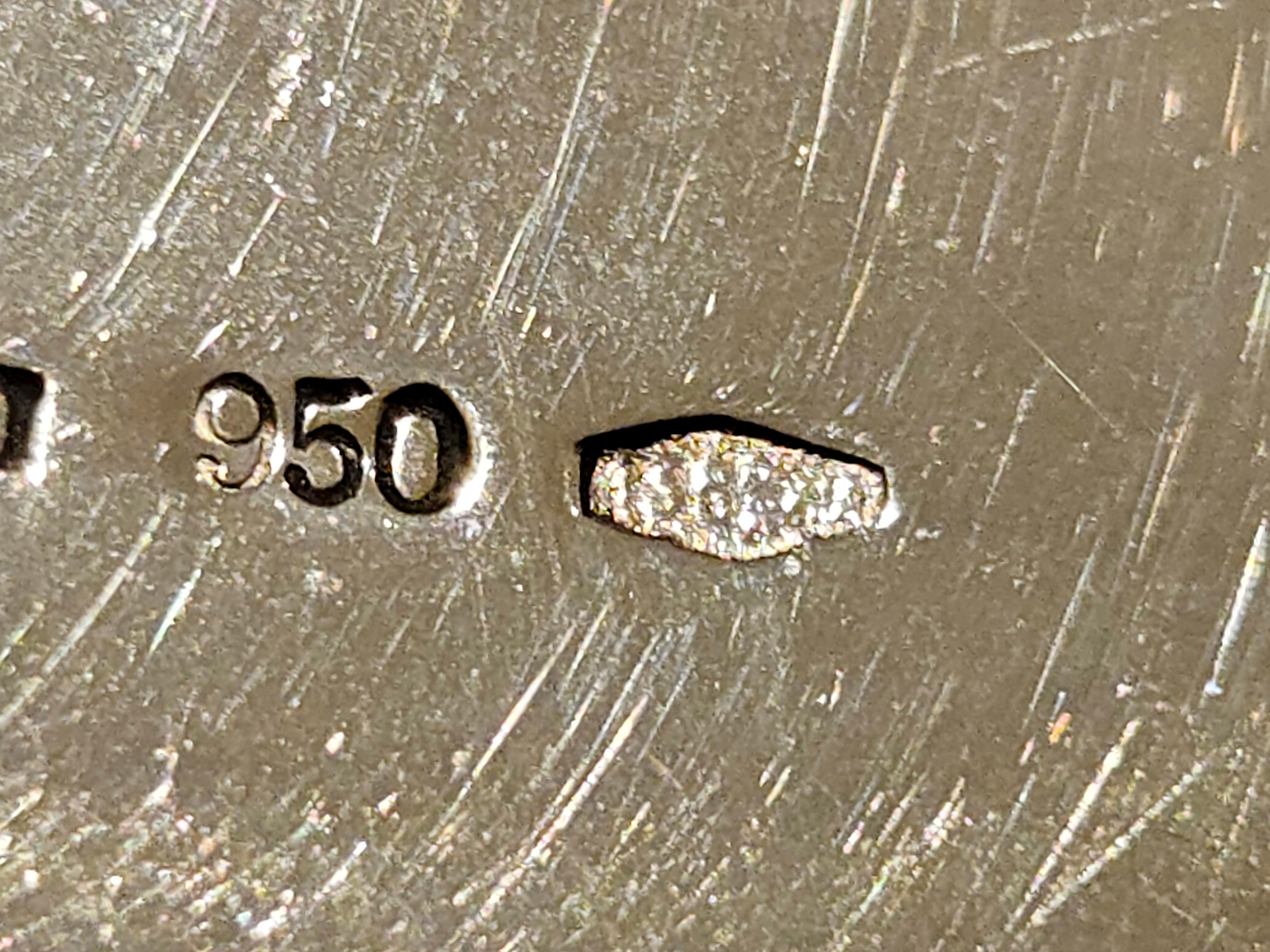 Bulgari Mid Century 950 Piatto smerlato in argento con moneta antica, Italia, 1970 ca. in vendita 8