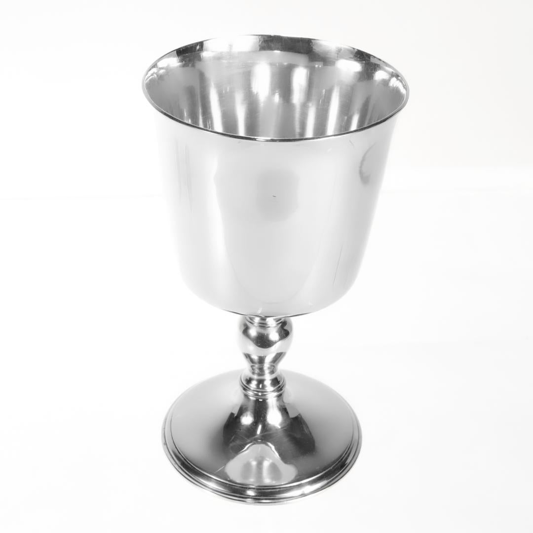 Women's or Men's Bulgari Mid-Century Britannia Standard Silver Goblet For Sale