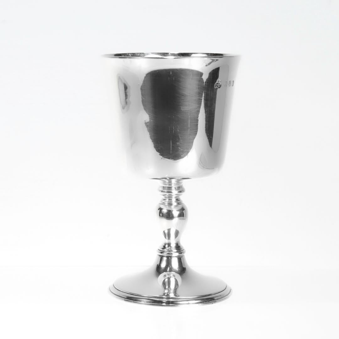 Bulgari Mid-Century Britannia Standard Silver Goblet For Sale 2