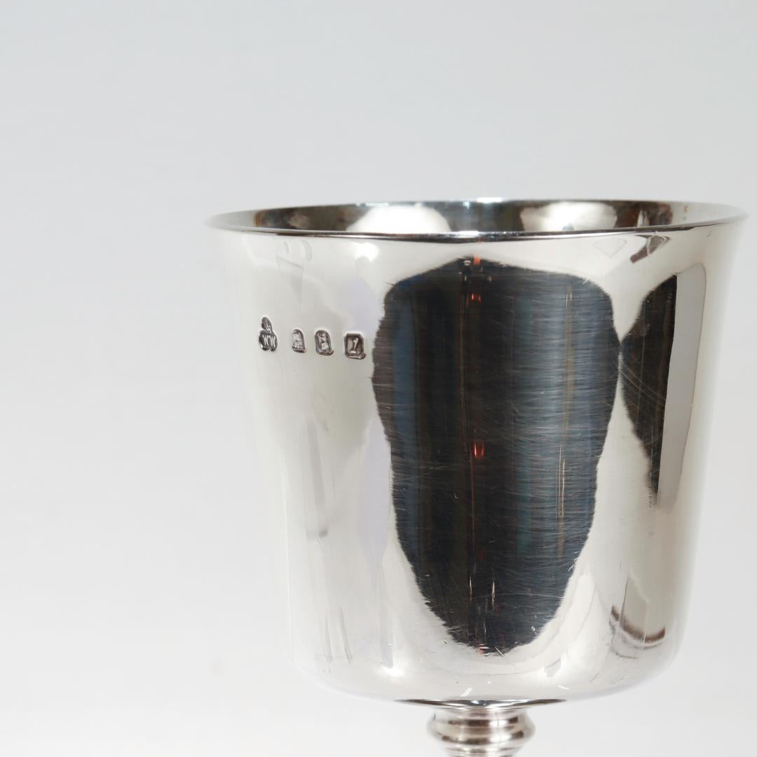 Bulgari Mid-Century Britannia Standard Silver Goblet For Sale 3