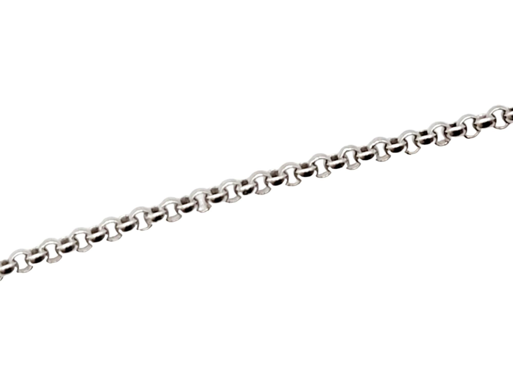 Women's Bulgari Mini B.Zero1 Pave Diamond Spool Pendant Necklace in 18 Karat White Gold For Sale