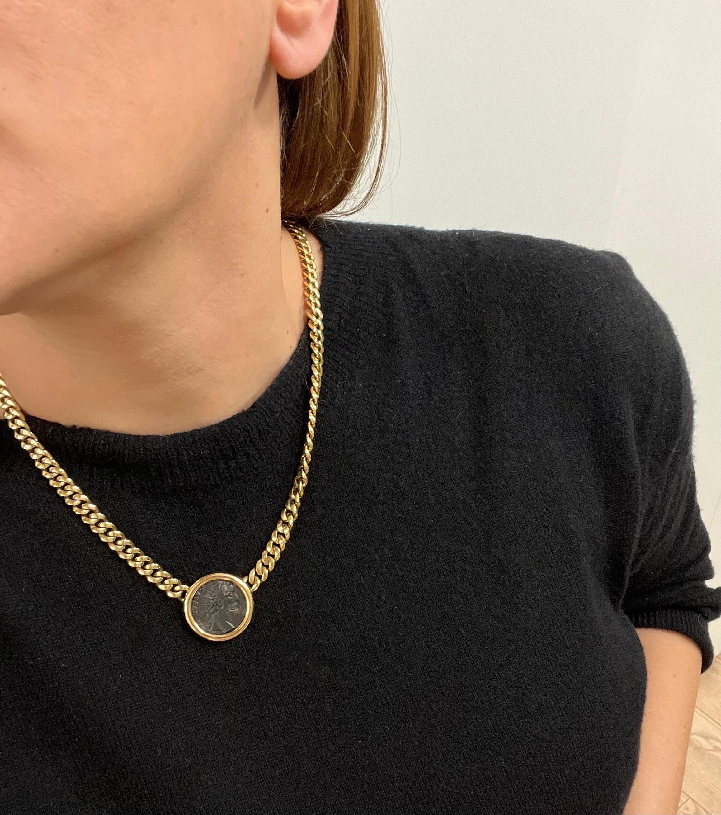 Bulgari Monete 18 Kt. Yellow Gold Antique Coin Necklace 5