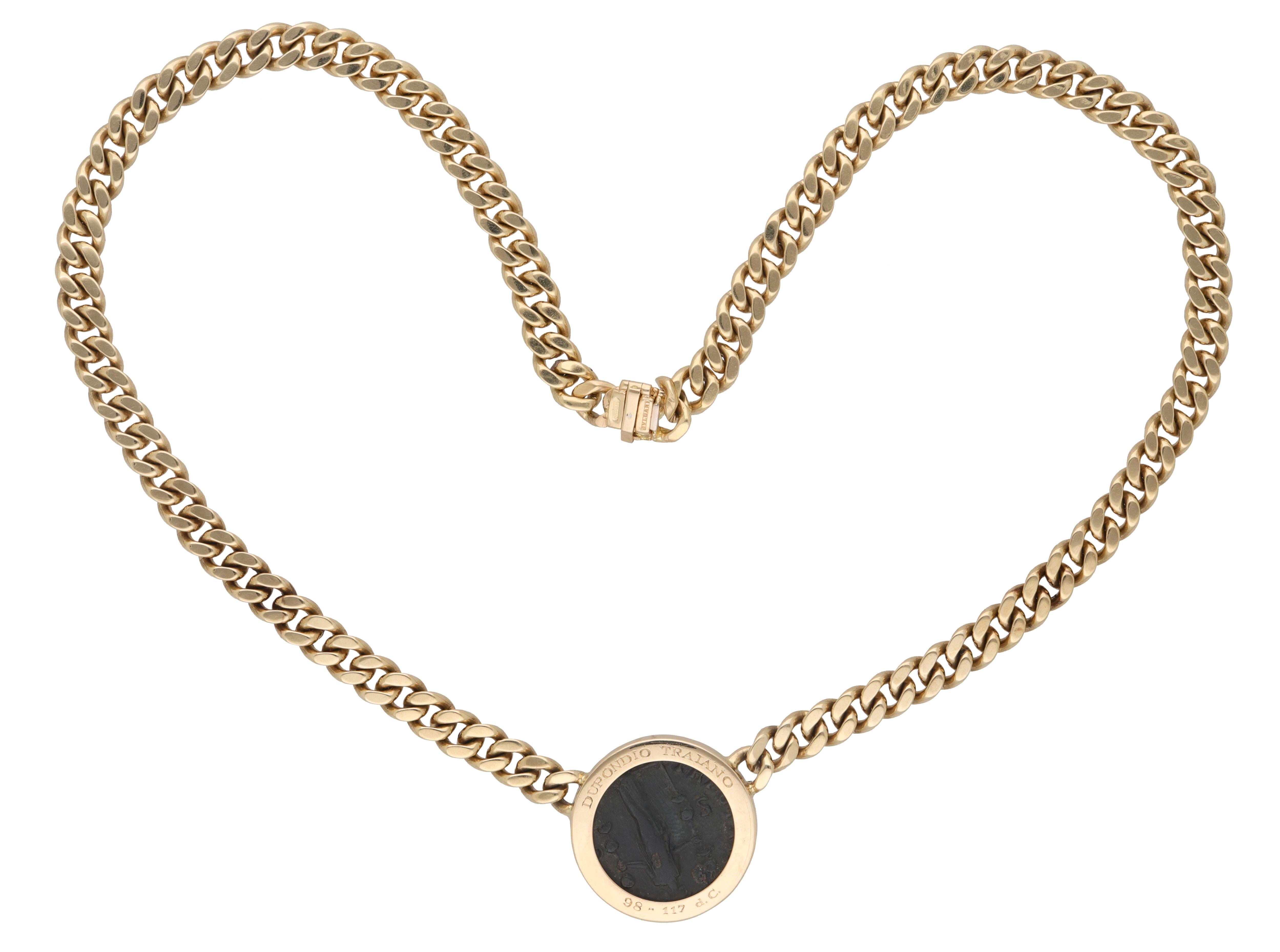 Moderno Bulgari Monete 18 Kt. Yellow Gold Antique Coin Necklace