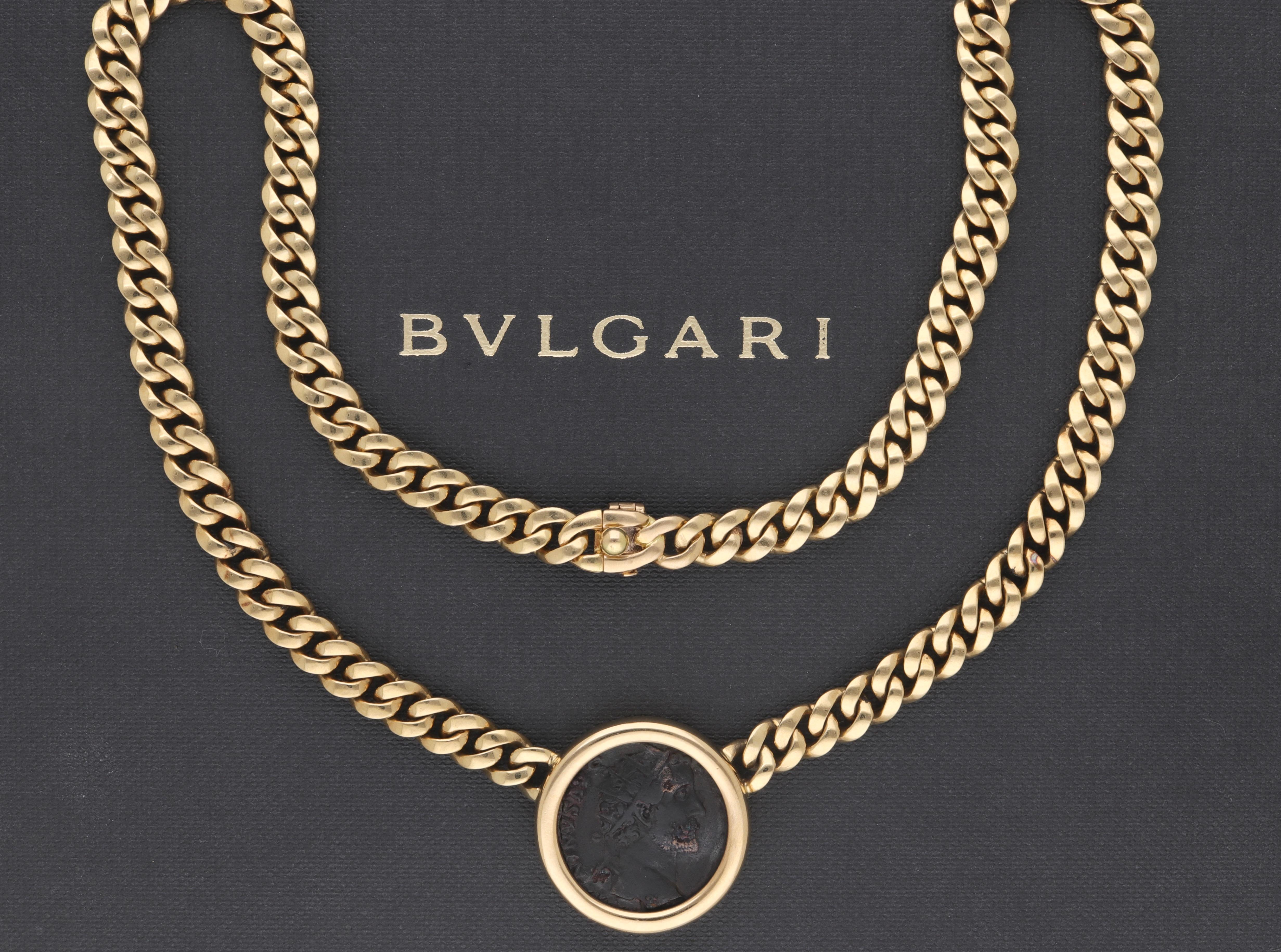 da uomo o donna Bulgari Monete 18 Kt. Yellow Gold Antique Coin Necklace