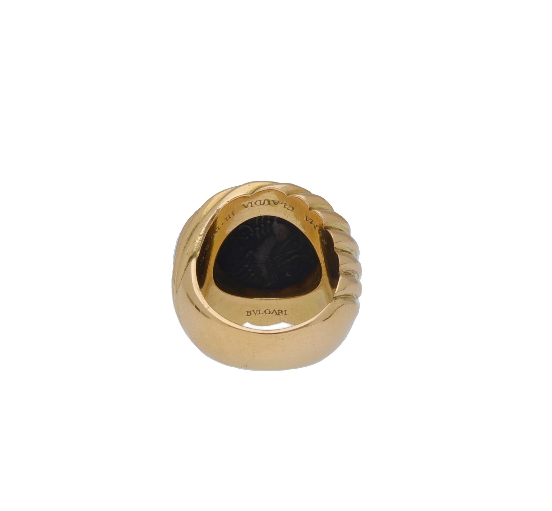 Bulgari Coins 18 Kt. Yellow Gold Antique Coin Ring For Sale 1