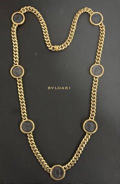 Bulgari Monet 18 Kt. Yellow Gold Necklace Seven Coins