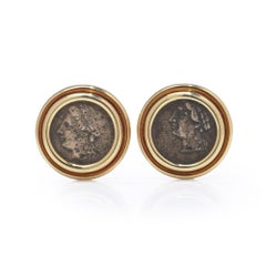 Pendientes Bulgari Monete Lucania Moneda de Oro 18KT