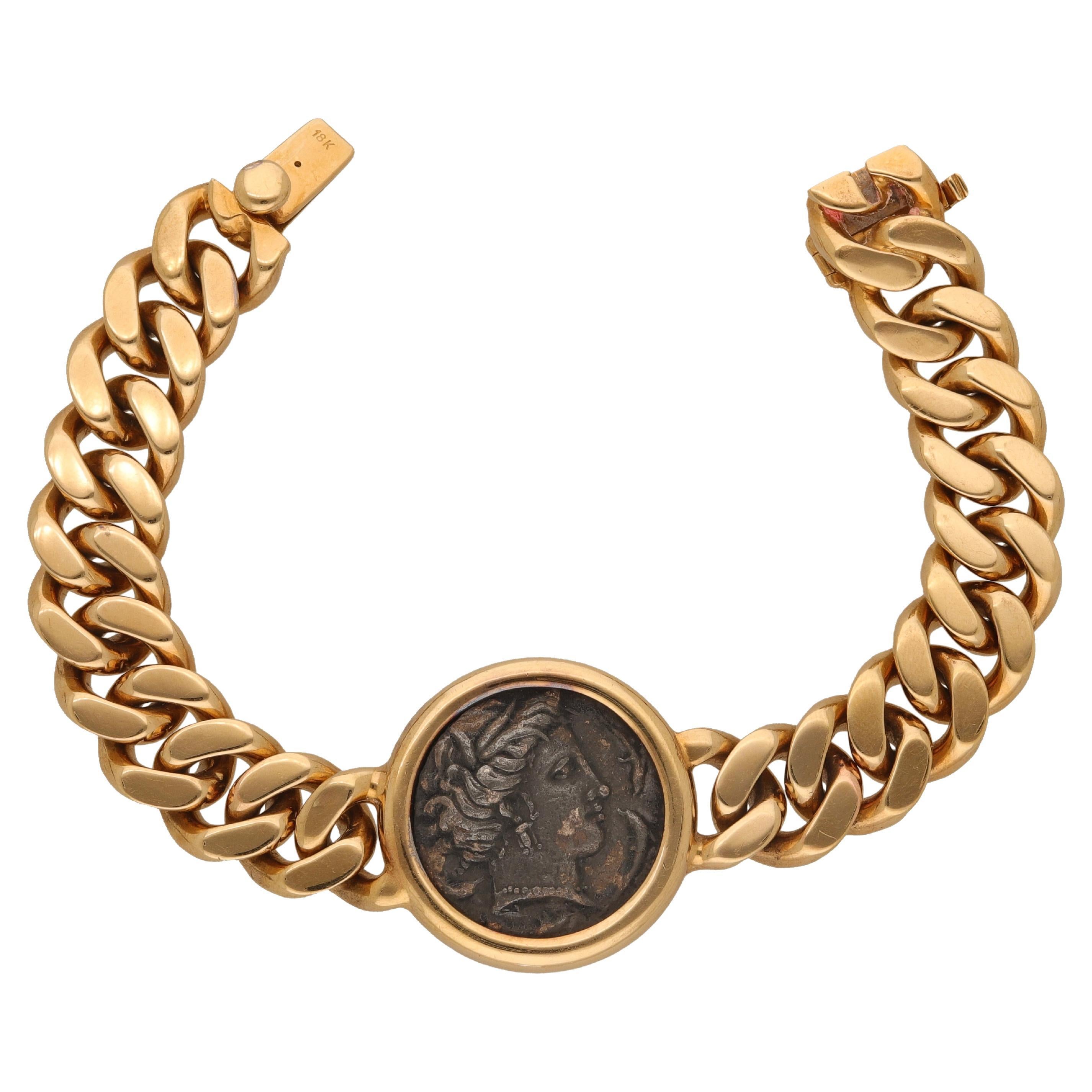 Bulgari Ancient Coin 18 Kt. Yellow Gold Bracelet