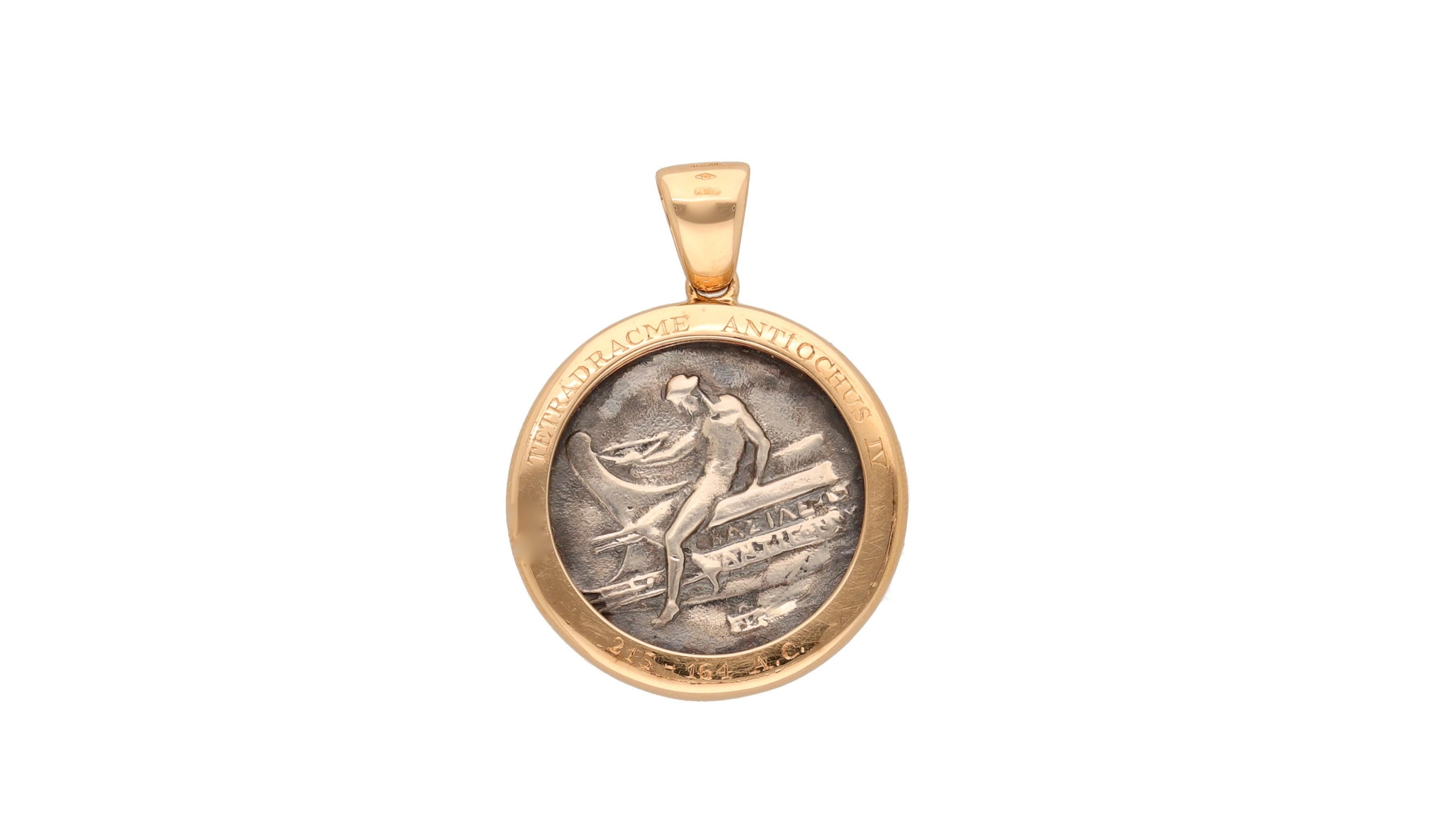 Bulgari Monete Ancient Coin 18 Kt. Yellow Gold Pendant In Excellent Condition In Rome, IT