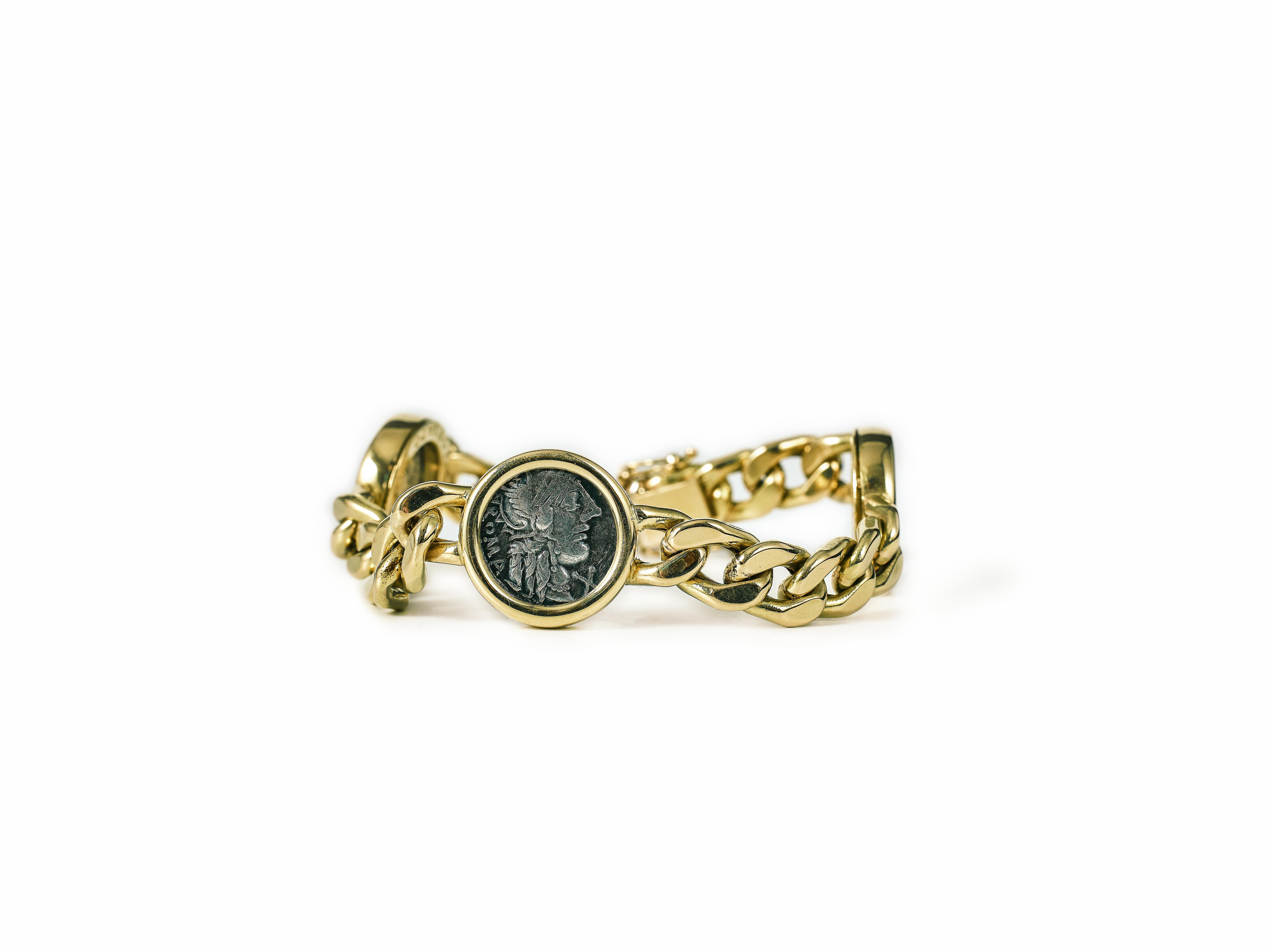 Bulgari monete ancient coin 18k gold bracelet 5