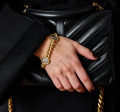 Bulgari monete ancient coin 18k gold bracelet