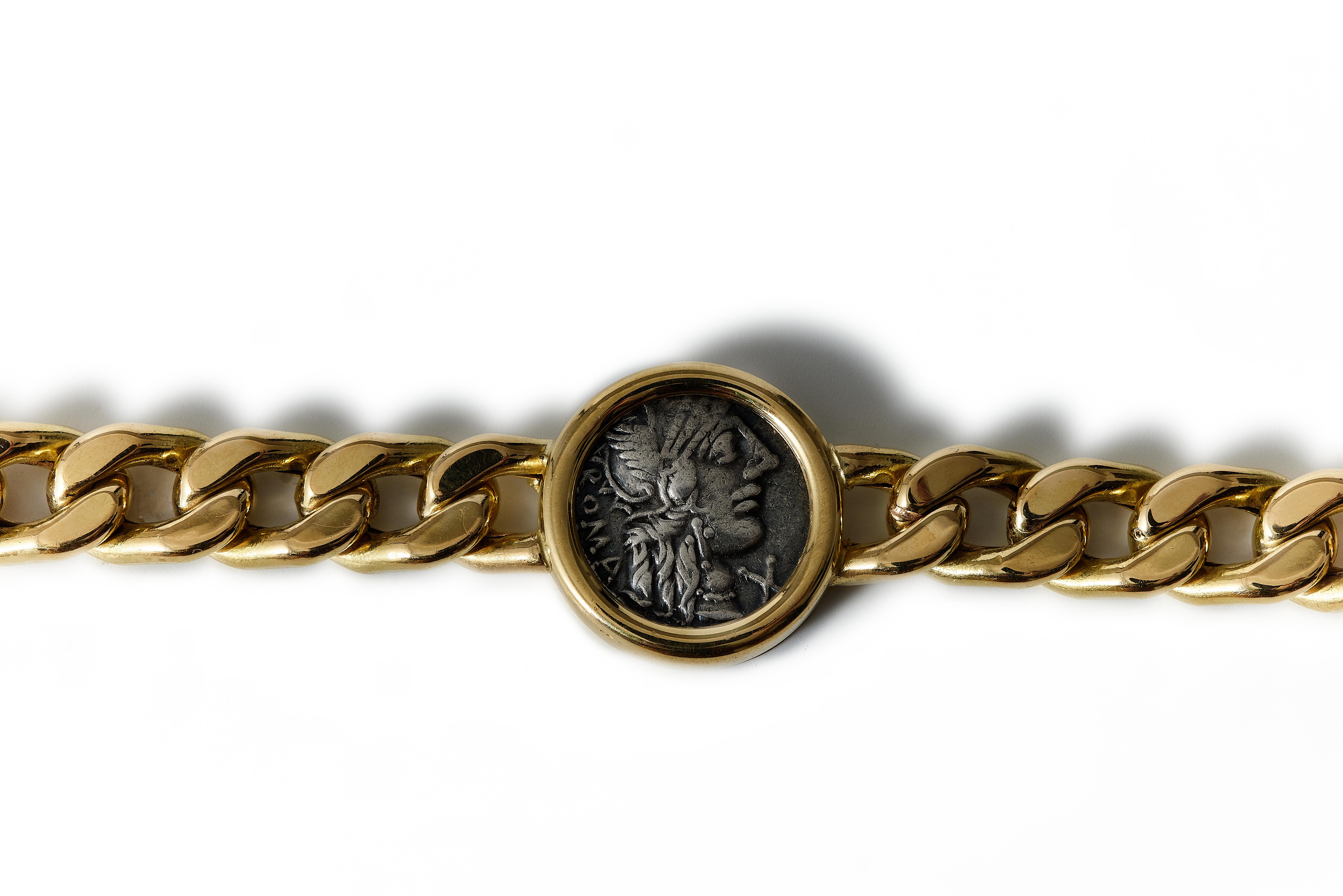 Bulgari monete ancient coin 18k gold bracelet 1
