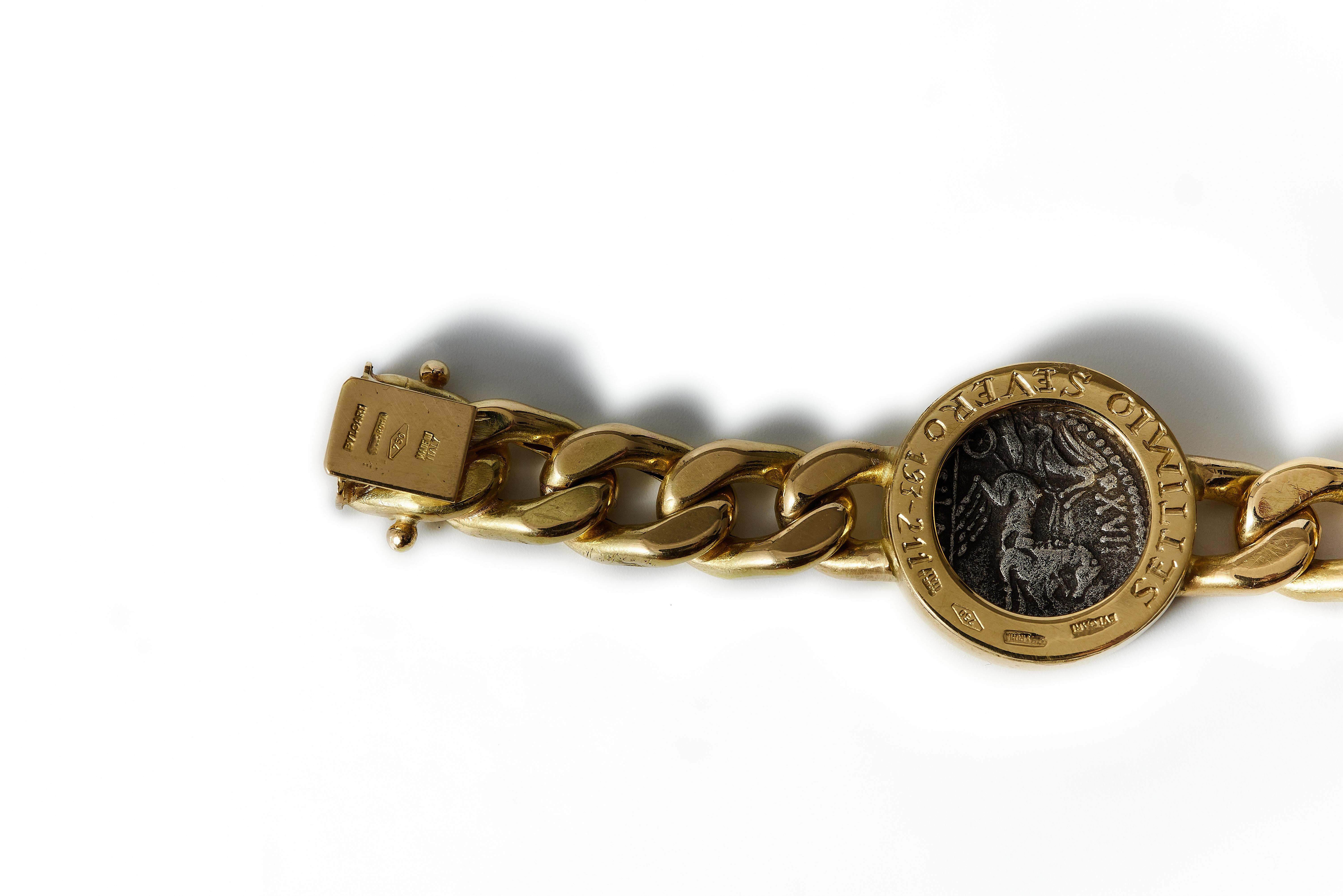 Bulgari monete ancient coin 18k gold bracelet 2