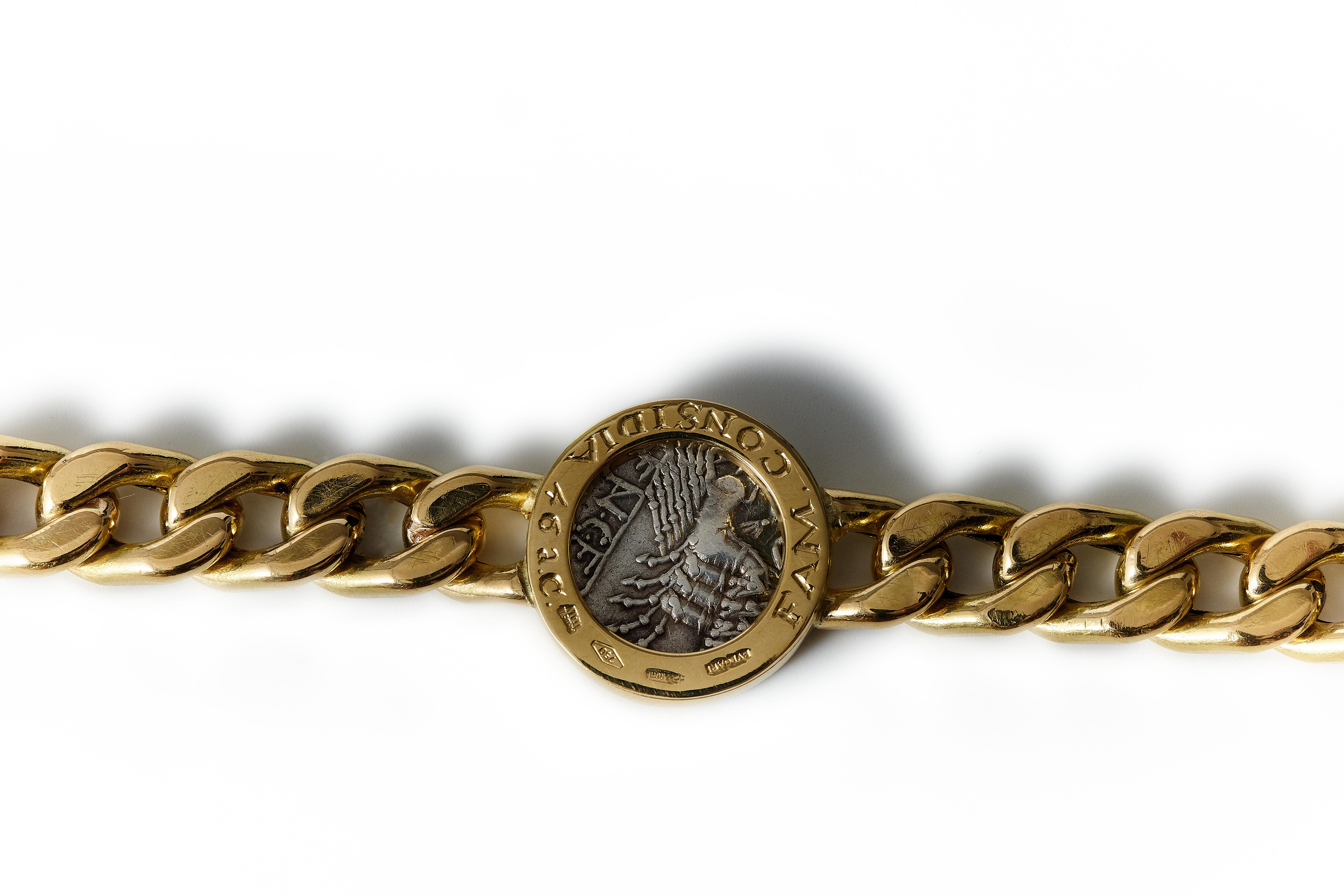 Bulgari monete ancient coin 18k gold bracelet 3