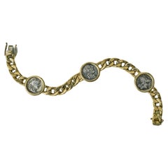 Bulgari monete ancient coin 18k gold bracelet