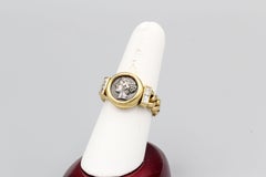 Bulgari Monete Ancient Coin Diamond 18 Karat Gold Flexible Ring