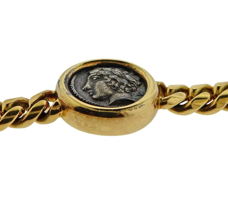Women's Bulgari Monete Ancient Coin Gold Bracelet