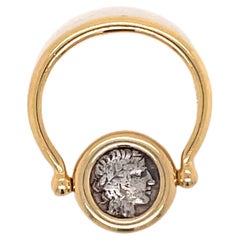 Vintage Bulgari Monete Ancient Coin Gold Ring