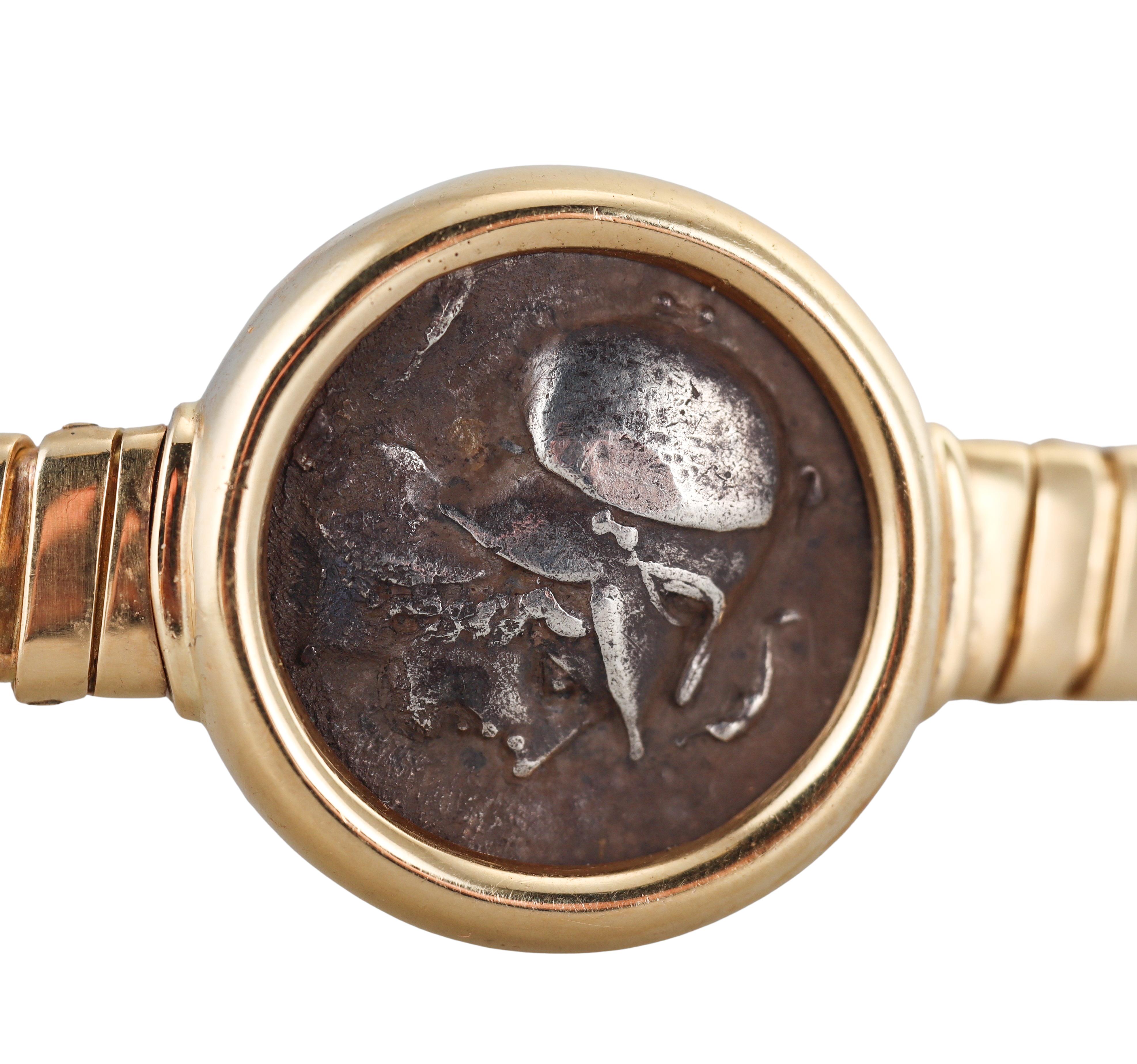 Bulgari Monete Antike Münze Statere Corinto Gelbgold-Armband Damen