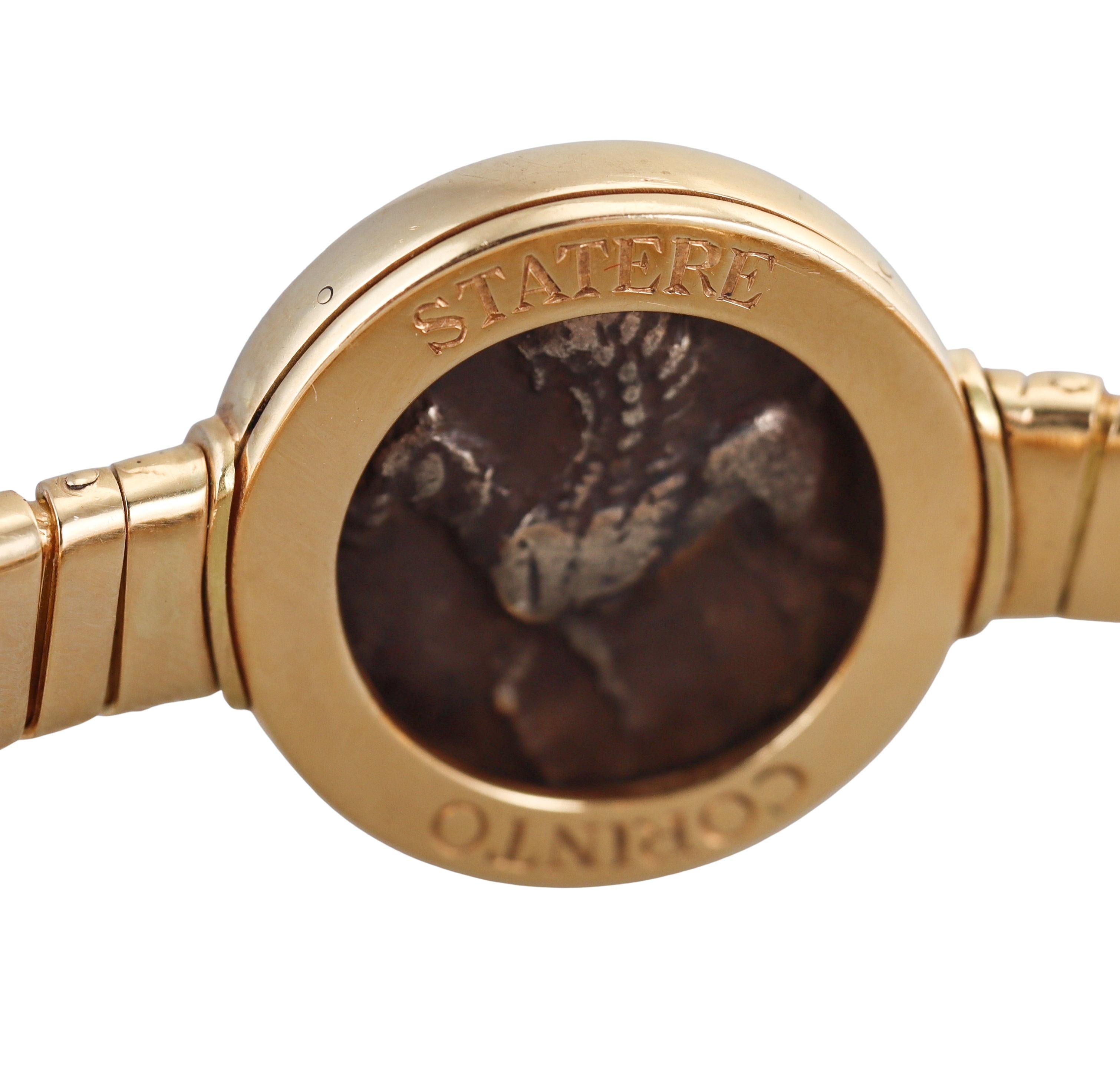 Bulgari Monete Antike Münze Statere Corinto Gelbgold-Armband 2